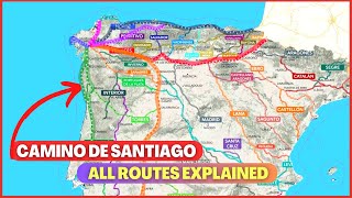 Best Camino De Santiago Route Map Details of All Time [upl. by Oloapnaig]