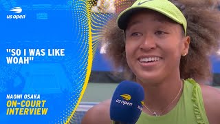 Naomi Osaka OnCourt Interview  2024 US Open Round 1 [upl. by Arihsak]