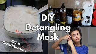 My DIY Hair Detangling Mask  Only TWO Ingredients Needed  PreWash Day Routine for Natural Hair [upl. by Rahab819]