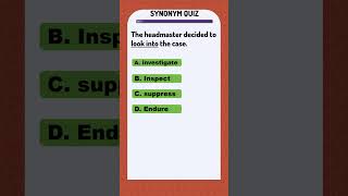 Interactive English Quiz 2  Synonym 1  MCQs [upl. by Vyse]