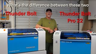 Thunder Bolt amp Bolt Pro 22 Comparison for cutting and engraving Ply Tumblers and Leatherette [upl. by Einhapets]