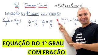 RÁPIDO e FÁCIL  EQUAÇÃO DO 1º GRAU COM FRAÇÃO [upl. by Wilden]