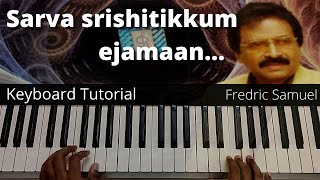 Sarva srishtikkum yejamaan neere chords  Chords with lead  Keyboard notesLIVE Chords with lyrics [upl. by Swenson]