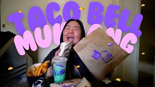 TACO BELL MUKBANG 먹방 EATING SHOW  Grilled Cheese Burrito amp Cantina Crispy Tacos  MONDAY MUNCHIES [upl. by Ladonna]