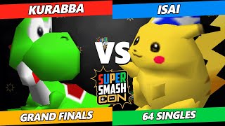 SSC 2023 GRAND FINALS  Isai Pikachu Vs Kurabba Yoshi Smash 64  SSB64 [upl. by Llehcar]