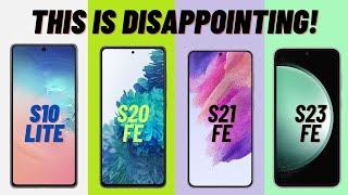 Samsung Galaxy S10 Lite vs S20 FE vs S21 FE vs S23 FE Comparison With REALISTIC 3D Models [upl. by Yrrac499]