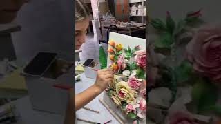 The process of decorating flowers at the Royal Factory of Capodimonte [upl. by Terrie]