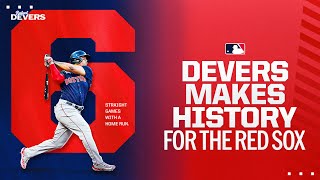 Rafael Devers makes RED SOX HISTORY 6 straight games with a home run [upl. by Anitra]