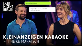 Kleinanzeigen Karaoke mit Heike Makatsch  Late Night Berlin [upl. by Olnee704]