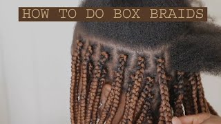 BOX BRAIDS TUTORIAL  With Xpressions Colour 30 [upl. by Jesher]