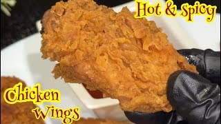 Homemade Fried Chicken Wings  How to make Hot amp Spicy Chicken Wings  Secret KFC Chicken Recipe [upl. by Barlow]