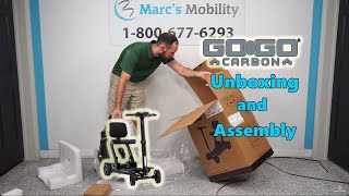 GoGo Carbon Ultra Lightweight Folding Scooter  Unboxing and Assembly [upl. by Clabo551]