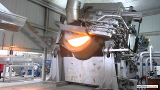 Tilting Rotary Furnace with Bucket Charger [upl. by Idnem]