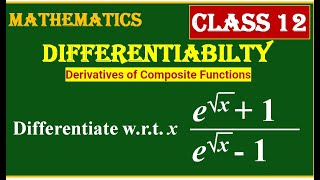 Differentiate wrt x  ex12  1    ex12  1 [upl. by Notnil]