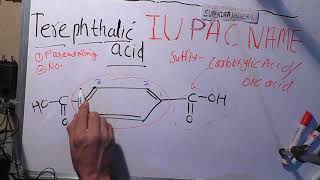 iupac name of terephthalic acid in Hindi  Surendra khilery [upl. by Yzdnil]