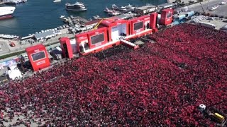 Large crowd attends Erdogan campaign rally in Istanbul [upl. by Evette61]