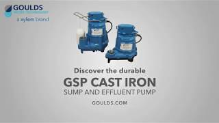 The GSP Cast Iron Sump and Effluent Pump  Goulds Water Technology [upl. by Eihctir764]