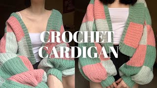 CROCHET PATCHWORK CARDIGAN  Harry Styles cardigan inspired [upl. by Aneeuq77]