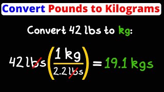 Convert Lbs to Kg  Pounds to Kilogram  Dimensional Analysis  Eat Pi [upl. by Mikah]