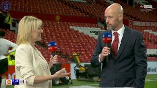 Man United vs Fulham Erik Ten Hag and Joshua Zirkzees reaction [upl. by Michelle]