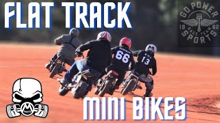 Flat Track Racing Mini Bikes and motorcycles at Masters Motoplex with the Minibike Misfits [upl. by Lain]