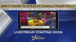 Brett Favre speaks at Donald Trump Rally in Brown Co [upl. by Sylado]