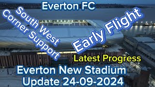 Everton FC New Stadium at Bramley Moore Dock Update 24092024 Latest drone footage 4k [upl. by Essex81]