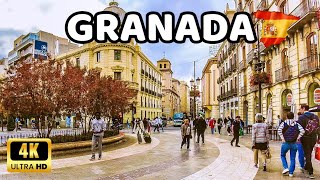 🇪🇦4K GRANADA Spain Fantastic City Walking Tour Autumn 2023  Andalucía [upl. by Lowis143]