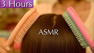 3 Hours of Relaxing ASMR Hair Brushing for Deep Sleep  No Talking [upl. by Laikeze838]