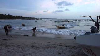 Beaching the boats at Puerto Escondido Mexico [upl. by Berne616]