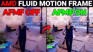 AMD FLUID MOTION FRAMES  BEST AMD Radeon Settings For GAMING AMD Adrenalin 2411 AFMF For Fortnite [upl. by Trebuh]