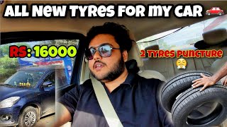 ALL NEW TYRES FOR MY CAR 🚗  RS 16000 KE 😲 TYRS  GOODYEAR TYRES FOR MY CARS car [upl. by Ayotan]