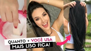 QUANTO MAIS VOCÃŠ USA MAIS LISO SEU CABELO FICA SEM QUÃMICA SEM CHAPINHA HIDRATAÃ‡ÃƒO CASEIRA [upl. by Osner913]