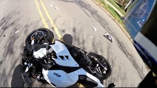 Kawasaki Ninja 300 Crash [upl. by Xxam299]