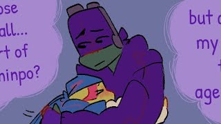 Turtle Tot Leon’s Nightmare  Donnie 🐢💙🐢💜  Rottmnt Comic dub [upl. by Leahcimaj]