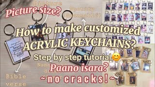 How to make CUSTOMIZED ACRYLIC KEYCHAINS  small business idea✨ TAGALOG tutorial✨ Julian DCP💛 [upl. by Anrahs176]