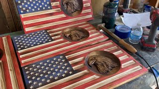 3D Eagle American Flag  Shapeoko 3 XXL  Vcarve Desktop [upl. by Theo]