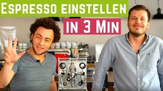 Espresso einstellen in 3 Minuten  EspressoZubereitung [upl. by Enaxor446]