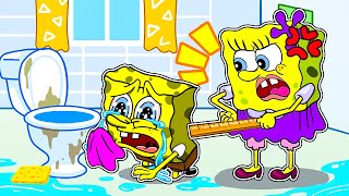 OMG Poor Baby Spongebob  Wicked Mom Spongebob Sad Story 3D SpongeBob Cartoon [upl. by Ribaudo]