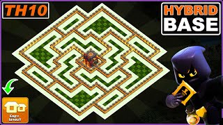 NEW Town Hall 10 TH10 base 2023 With Defense Replay  Clash of Clans [upl. by Geaghan]