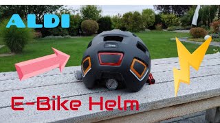 ALDI  EBike günstiger Helm mit Rücklicht und Blinker bikemate [upl. by Ailemac]