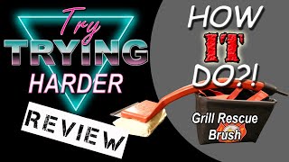 TTH Review 12 Grill Rescue Brush review unboxing grillrescue grilling demo vlog asmr [upl. by Eimia152]