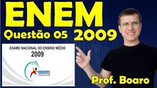 05  ENEM 2009  Física  Mecânica  Questão 05 resolvida Caderno Azul  Prof Marcelo Boaro [upl. by Wilfred701]