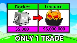 Trading to Leopard With 1 TRADE in 24 Hours Blox Fruits [upl. by Limbert]