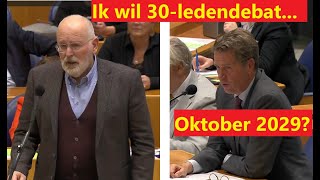 Timmermans krijgt OOK GEEN steun bij de hoofdelijke stemming en kan niet lachen om grapje van Bosma [upl. by Annaihs]