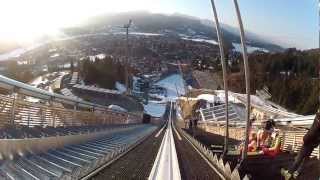 Skispringen Oberstdorf mit der HelmkameraHD [upl. by Shadow]