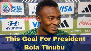 Ibrahim Muhammad Dedicates Goal to President Bola Tinubu As Nigeria U20 Defeats Argentina [upl. by Yaja336]