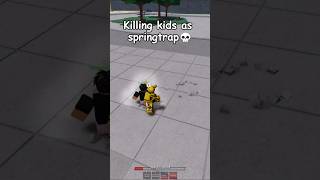 Springtrap attacks kid💀 roblox thestongestbattlegrounds saitamabattlegrounds shorts fnaf funny [upl. by Steinway479]