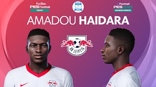 PES 2021 Amadou Haidara Face  RB Leipzig  PES 2020 [upl. by Aicena961]