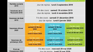 Rentrée scolaire en France selon les zones 20232024 [upl. by Naej]